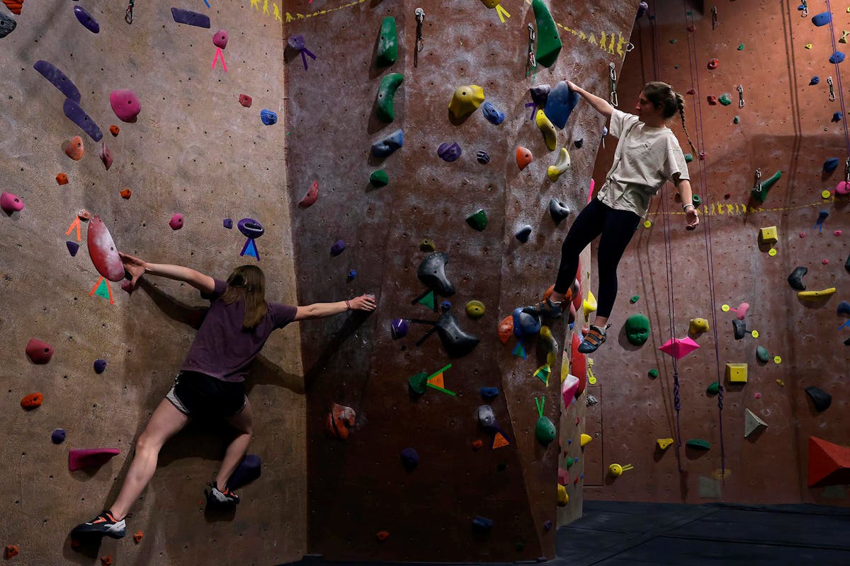 Students and others exercise on Jan. 22 at the Adam F. Press Fitness Center, which has been bustling with single-digit temperatures outside. Photo by Jamie Cotten / Colorado College